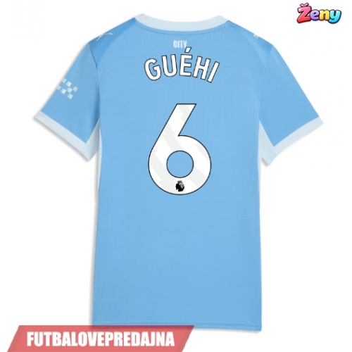 Lacne Ženy Futbalové dres Manchester City Marc Guehi #6 2026-27 Krátky Rukáv - Domáci